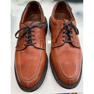 Allen‎ Edmonds Wilbert 1951 Brown Leather Derby Shoes Mens 8 E CustomCork USA